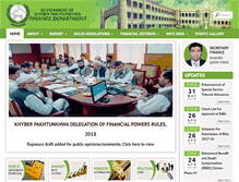 Tablet Screenshot of financekpp.gov.pk